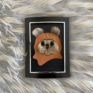 Star Wars fuzzy + soft touch pet Ewok picture frame artwork